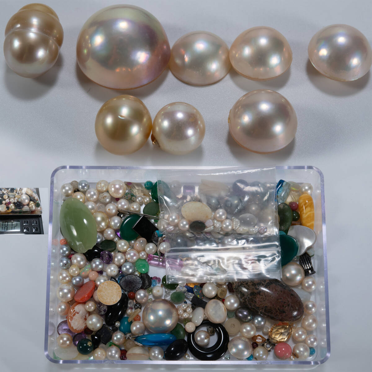 アクセサリー・マベパール・色石・翡翠・ルース・まとめ売り181.2g・M090955拍卖