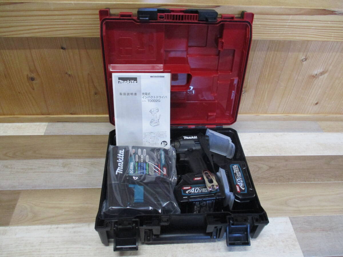 未使用 ① makita 充電式インパクトドライバ TD002GRDXB ブラック 40Vmax 2.5Ah 激安1円スタート拍卖