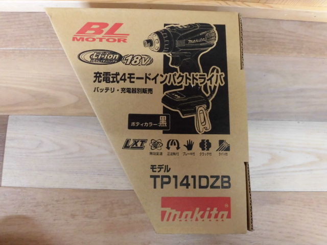 未使用 makita 充電式4モードインパクトドライバ TP141DZB 18V 黒 バッテリ・充電器別販売 角つぶれあり 激安1円スタート拍卖