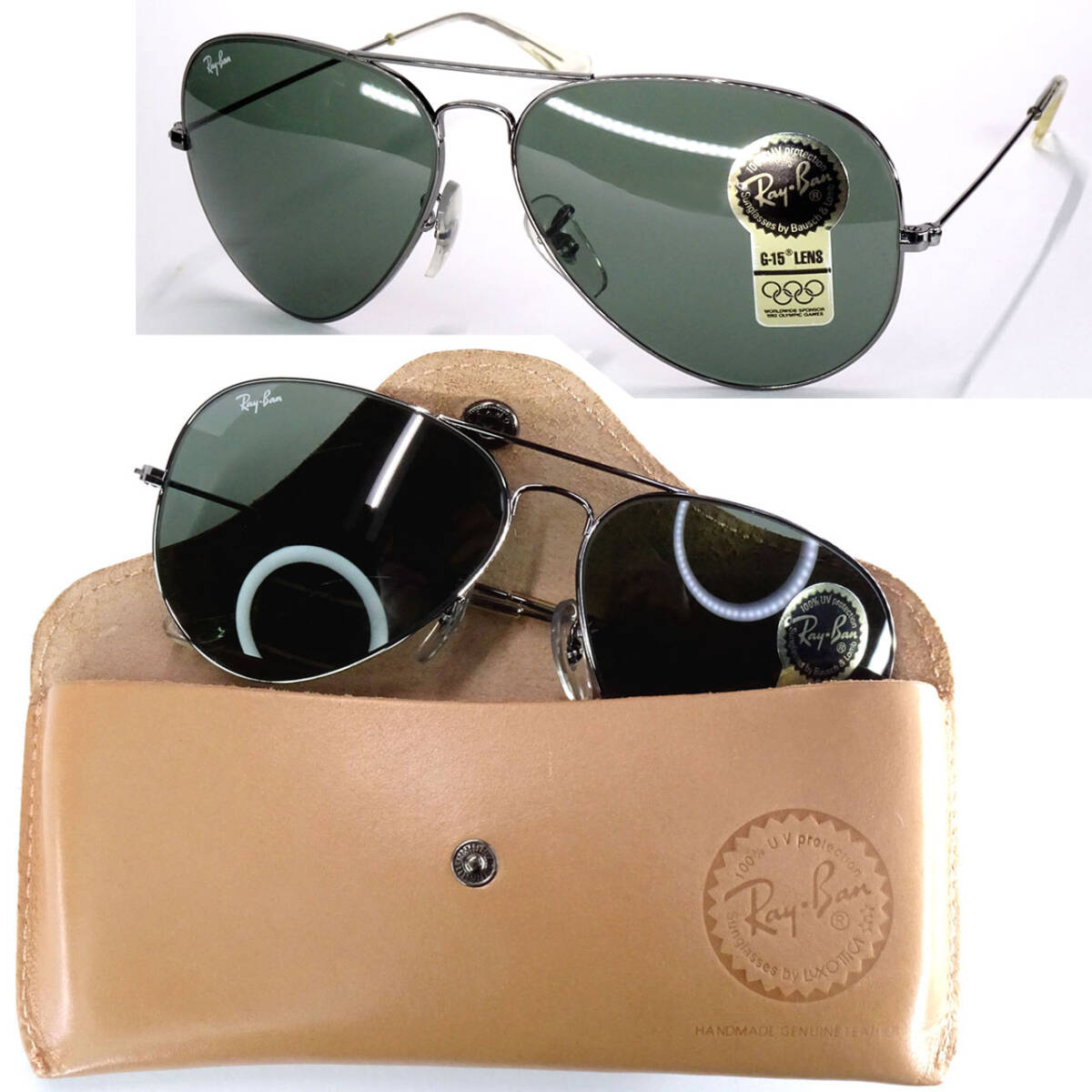 ■■ 90's.B&L製・未使用品 / METALⅡ・メタルⅡ / BAUSCH&LOMB・ボシュロム / Ray-Ban・レイバン / VINTAGE / 本革ケース付き.LUX製 ■■拍卖
