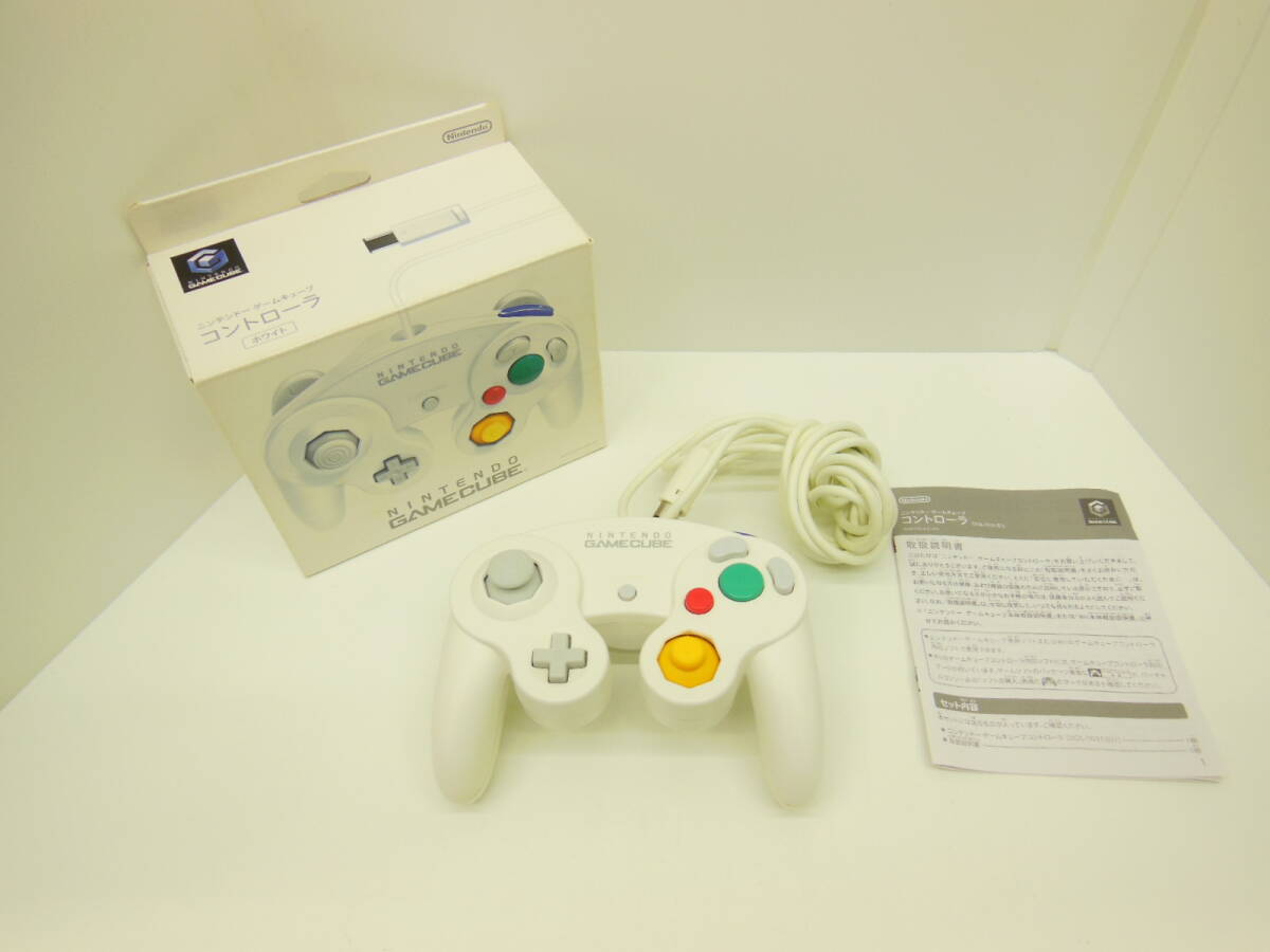 ゲーム祭 ニンテンドー ゲームキューブ コントローラー DOL-003 ホワイト 任天堂 Nintendo GAMECUBE 箱付 作動未確認 ジャンク 長期保管品拍卖