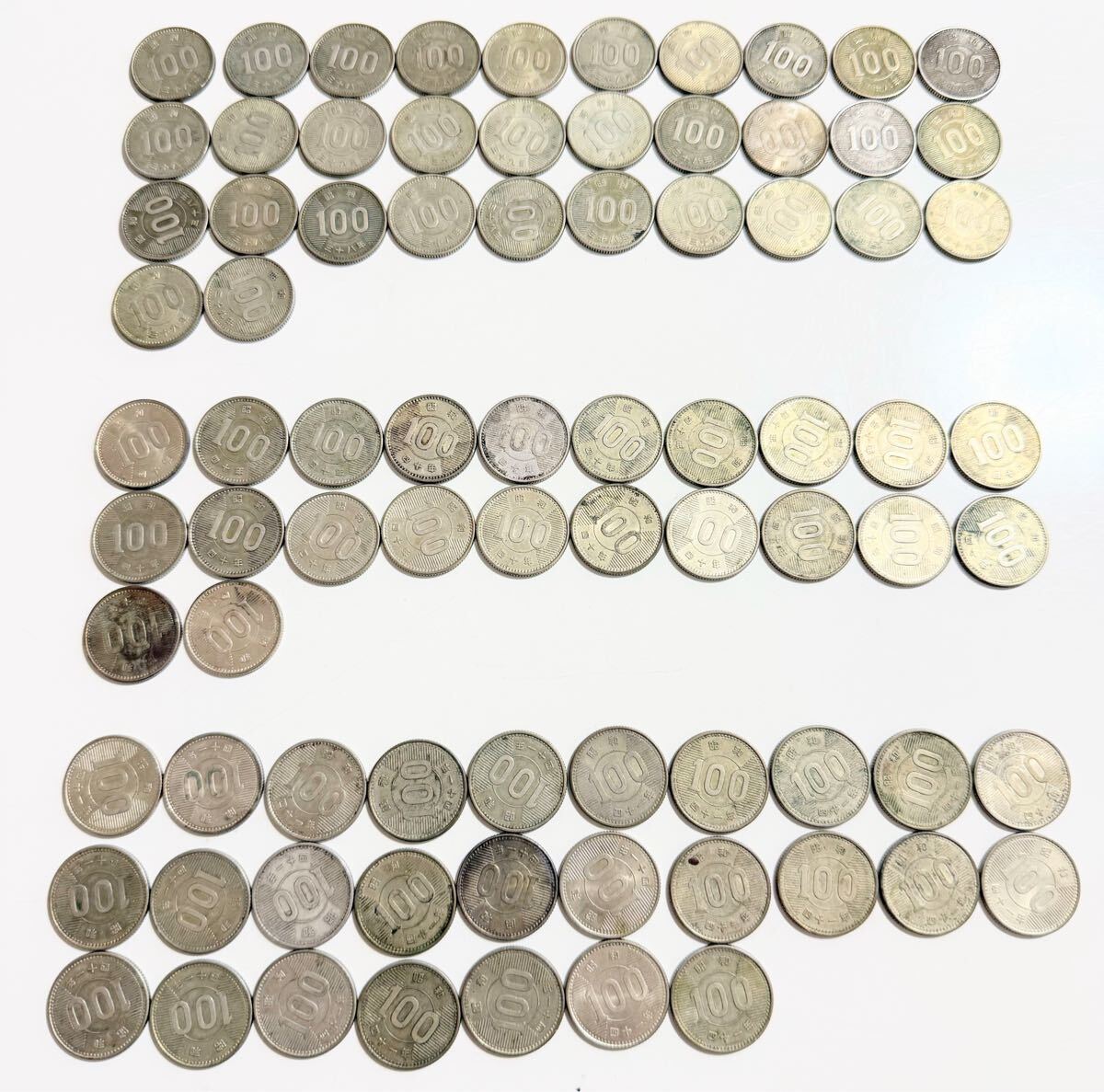 大量まとめ売り 81枚 100円硬貨 稲穂 鳳凰 記念硬貨 古銭 まとめ 日本古銭 銀貨 百円 昭和 コレクション拍卖