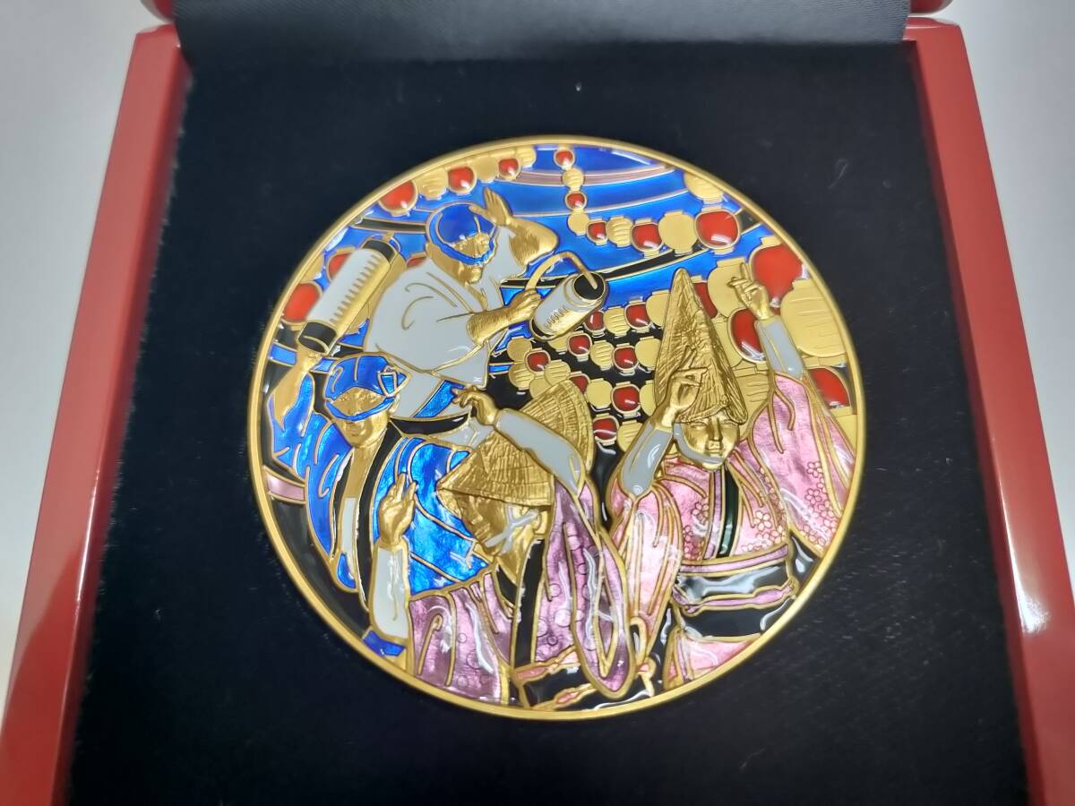 七宝章牌 日本の祭りシリーズ 「阿波おどり」 純銀 約160g 造幣局 箱付き 現状品 60s拍卖