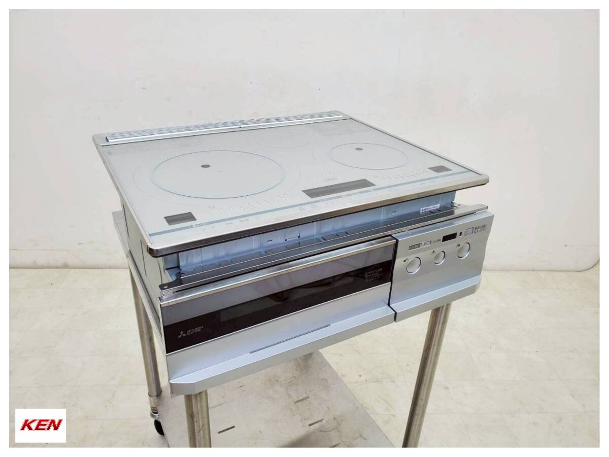 128A【展示品】三菱/2025年製/43万円/3口IHクッキングヒーター/CS-T321VSR/単相200V/ビルトインタイプ拍卖