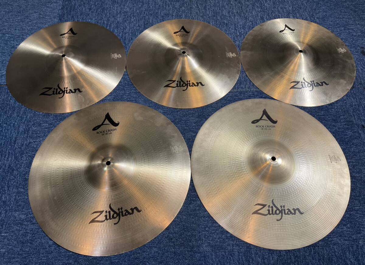 yw260616-012A1 Zildjian 割れシンバル 5枚セット ROCK CRASH 40cm 45cm ジルジャン 打楽器 ドラム シンバル 音楽拍卖