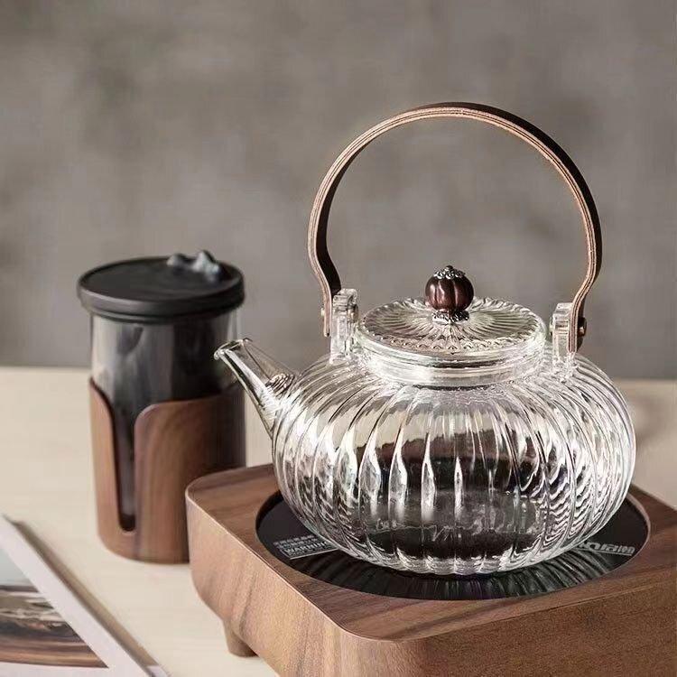 新作800ML ガラス急須ケットル 耐熱ガラス 急須 ティーポット 茶こし 急須ケットル やかん ガラス瓶 工芸茶 花茶 茶道拍卖