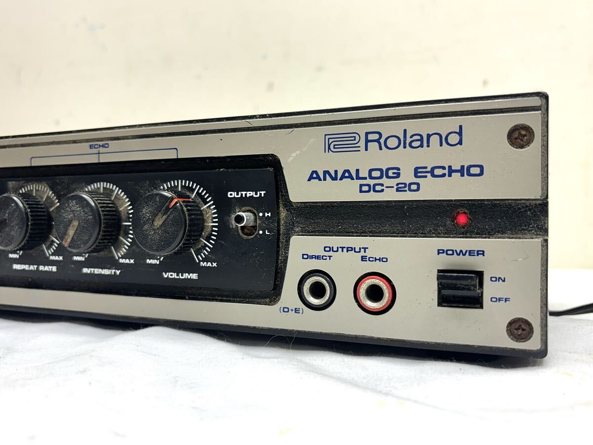1円〜 Roland ANALOG ECHO DC-20 ローランド アナログ エコー オーディオ 音響機器 機材 当時物 レトロ 通電確認 拍卖