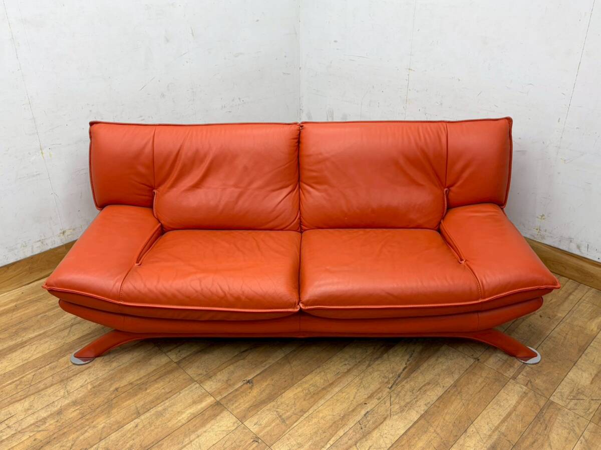 T8575☆美品☆ニコレッティ☆NICOLETTI☆ドリームI☆イタリア☆本革☆3人掛けソファ☆拍卖
