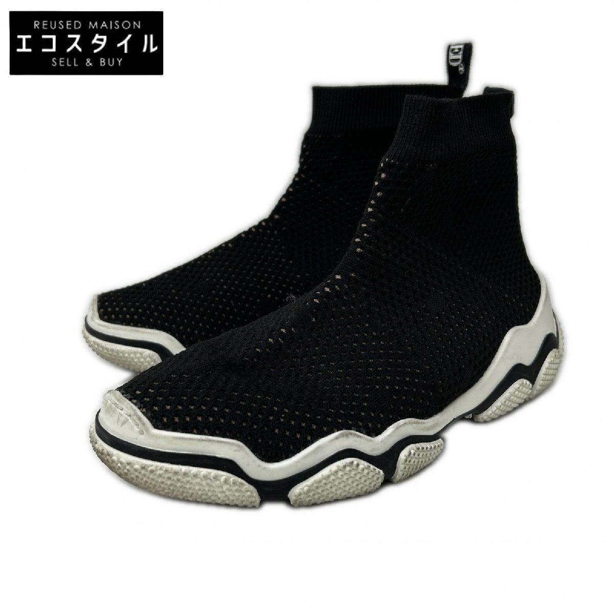 RED VALENTINO レッドヴァレンチノ Glam Run グラムラン ソックス スニーカー 37 ブラック レディース拍卖