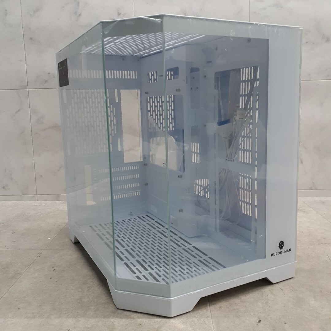 Q OK-260526-192【未使用】WJCOOLMAN パノラマ強化 ガラス PCケース パソコンケース ホワイト ITX M-ATX 対応 海外製 拍卖