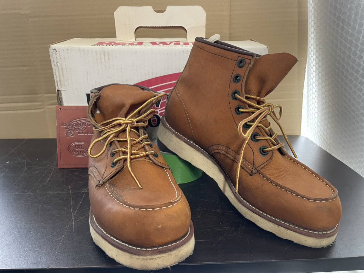 【H719】RED WING SHOES/レッドウィングシューズ ブーツ 875 1999年製 箱付き 縦羽タグ 7 1/2 E 当時物 アンティーク コレクション メンズ拍卖