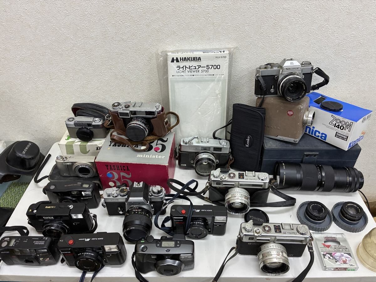 YASHICA、NIKON、OLYMPUS、KONICAなどカメラ、レンズなどまとめて拍卖