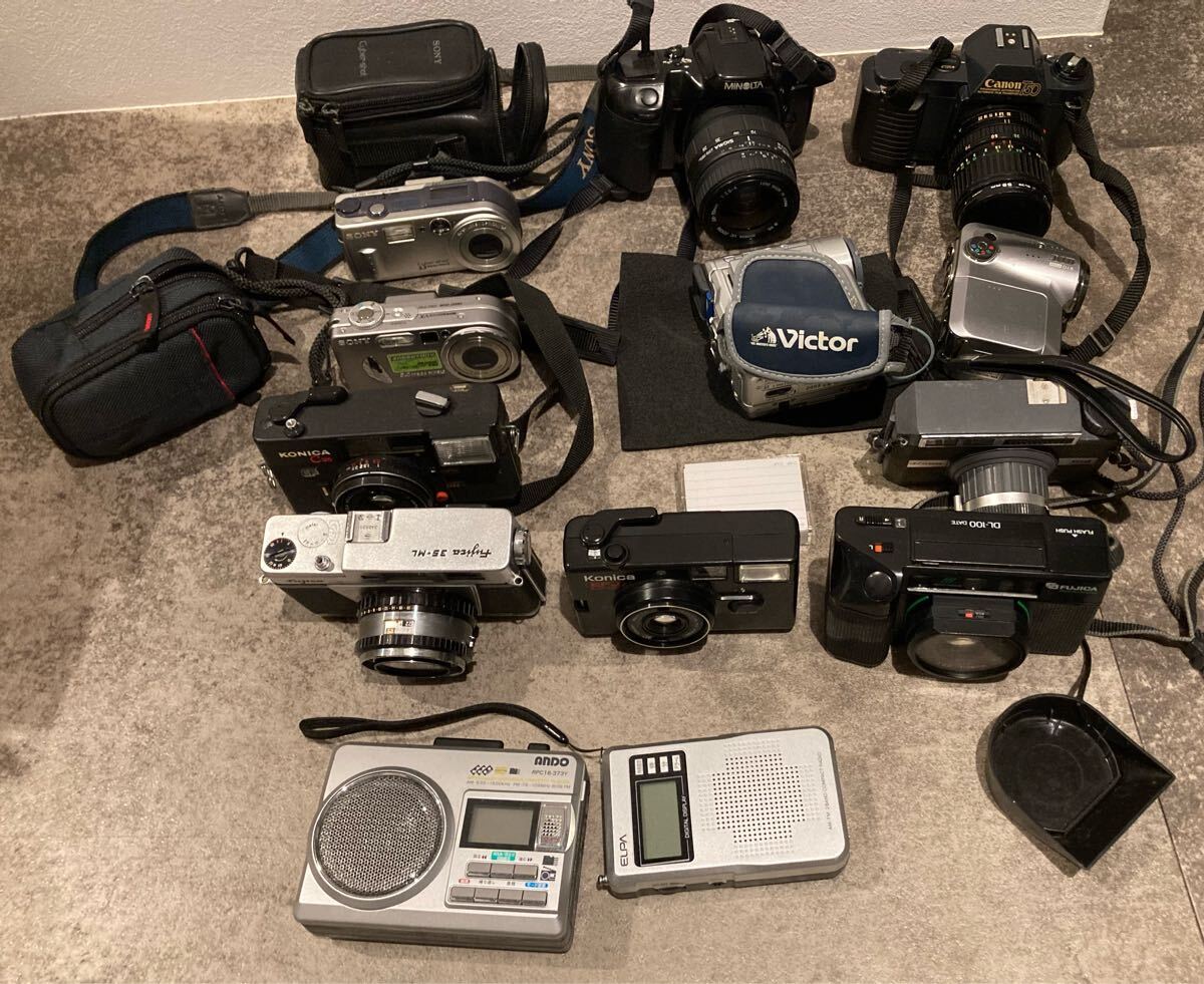 カメラ大量まとめ コンパクト 一眼 フィルムカメラ レンジファインダー デジタル konika MINOLTA Nikon OLYMPUS RICOH Canon 1円スタート拍卖