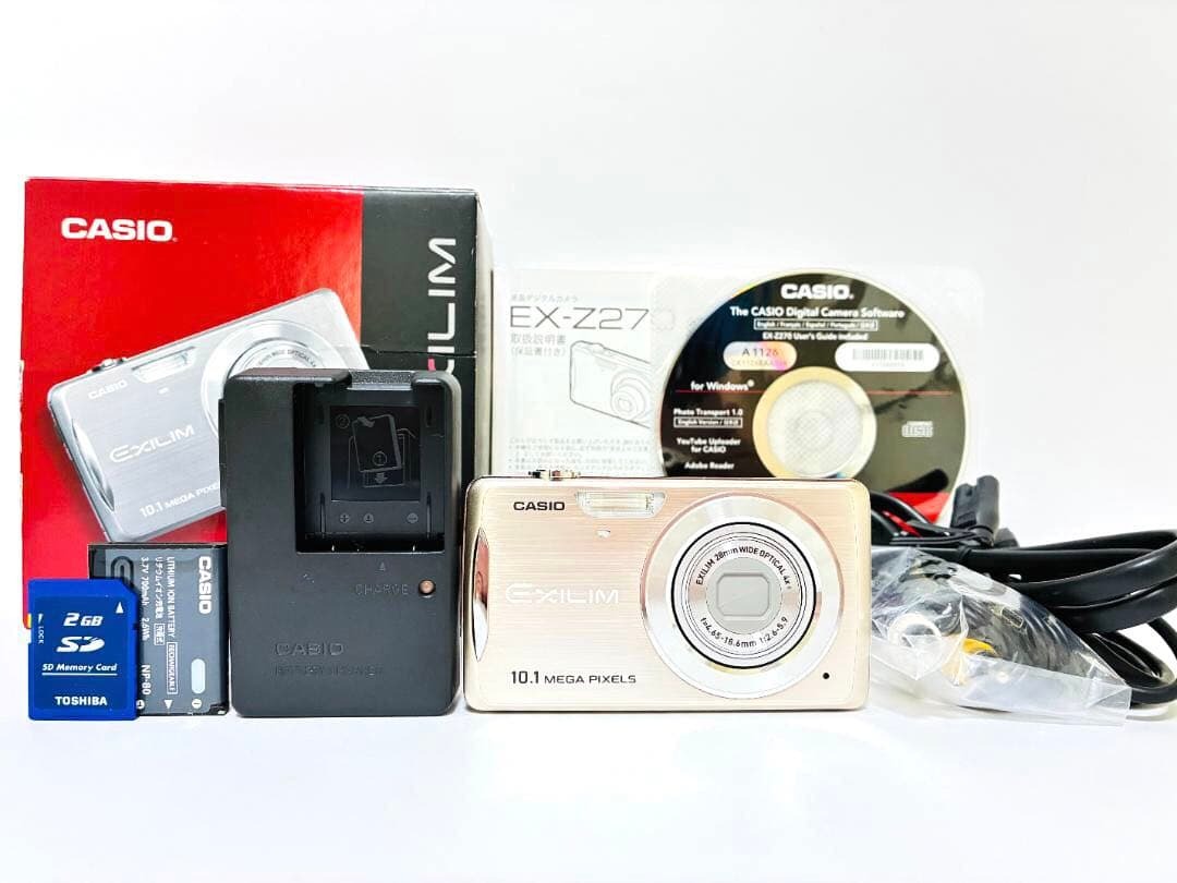 ■ 極美品・付属品完備 ■ カシオ CASIO EXILIM EX-Z270 ゴールド 《動作確認済》#379-16JN26-Y拍卖