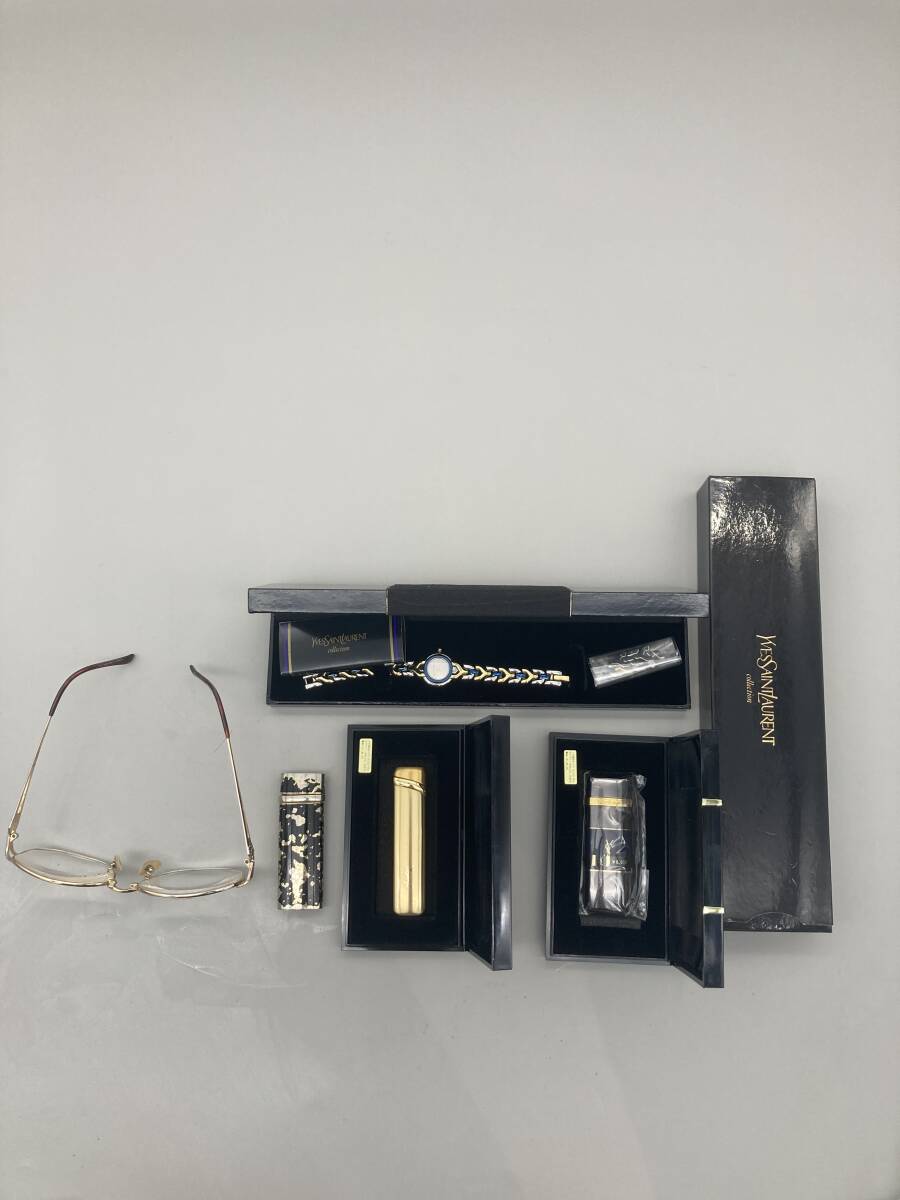 【1円スタート】YSL イヴサンローラン まとめ 腕時計 ライター×3 眼鏡 コレクション ジャンク ヴィンテージ 80s 90s【本】拍卖