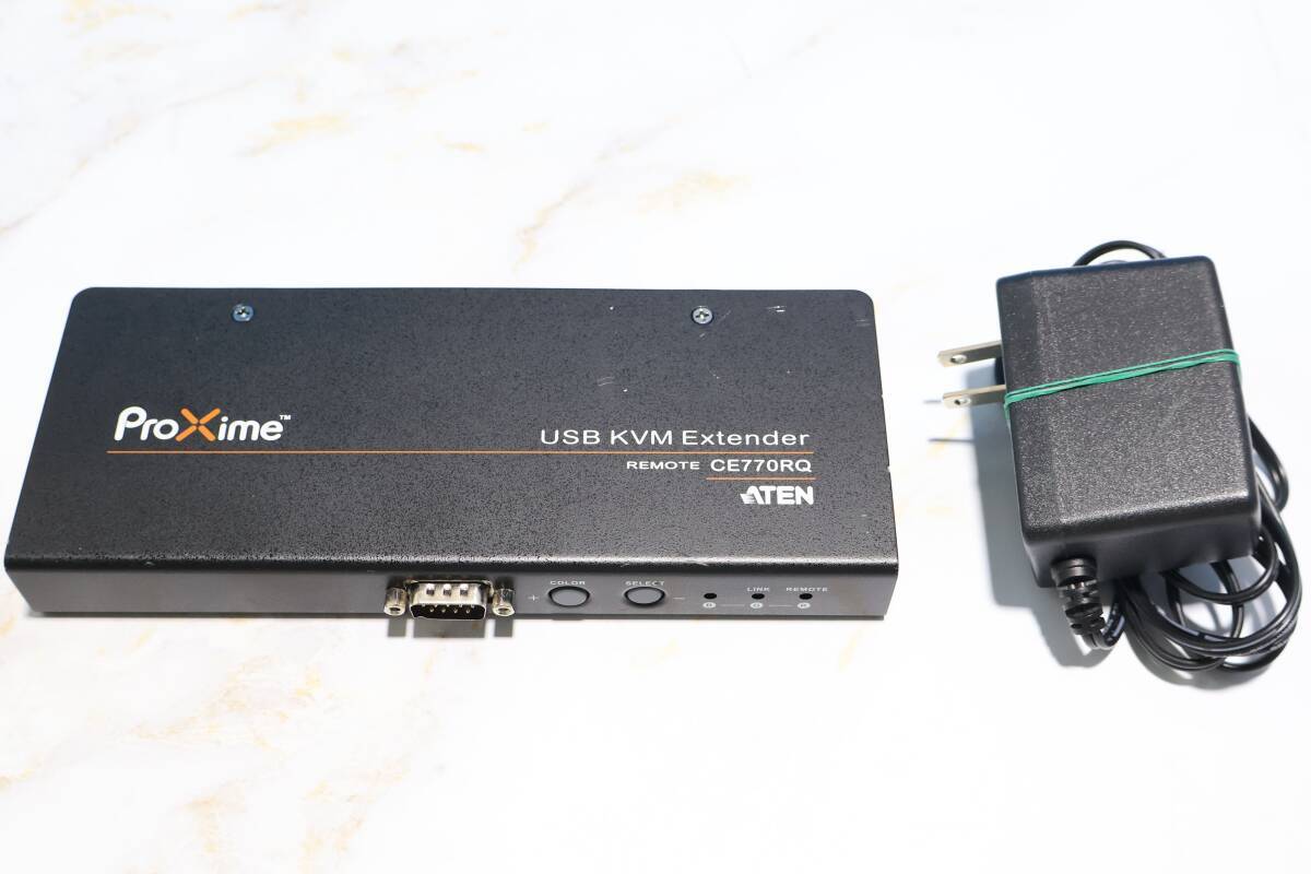 A3380 P ATEN Proxime CE770RQ リモート USB KVMエクステンダー VGA延長器 Audio/RS-232対応 電源アダプター付き拍卖