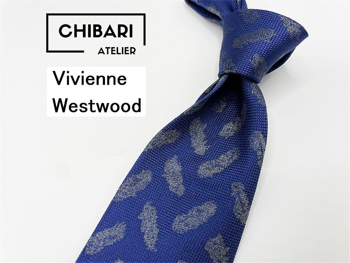 【新古品】Vivienne Westwood ヴィヴィアンウエストウッド オーブ&ドット柄 ネクタイ 3本以上 送料無料 メンズ 1円 ネイビー 0601145拍卖