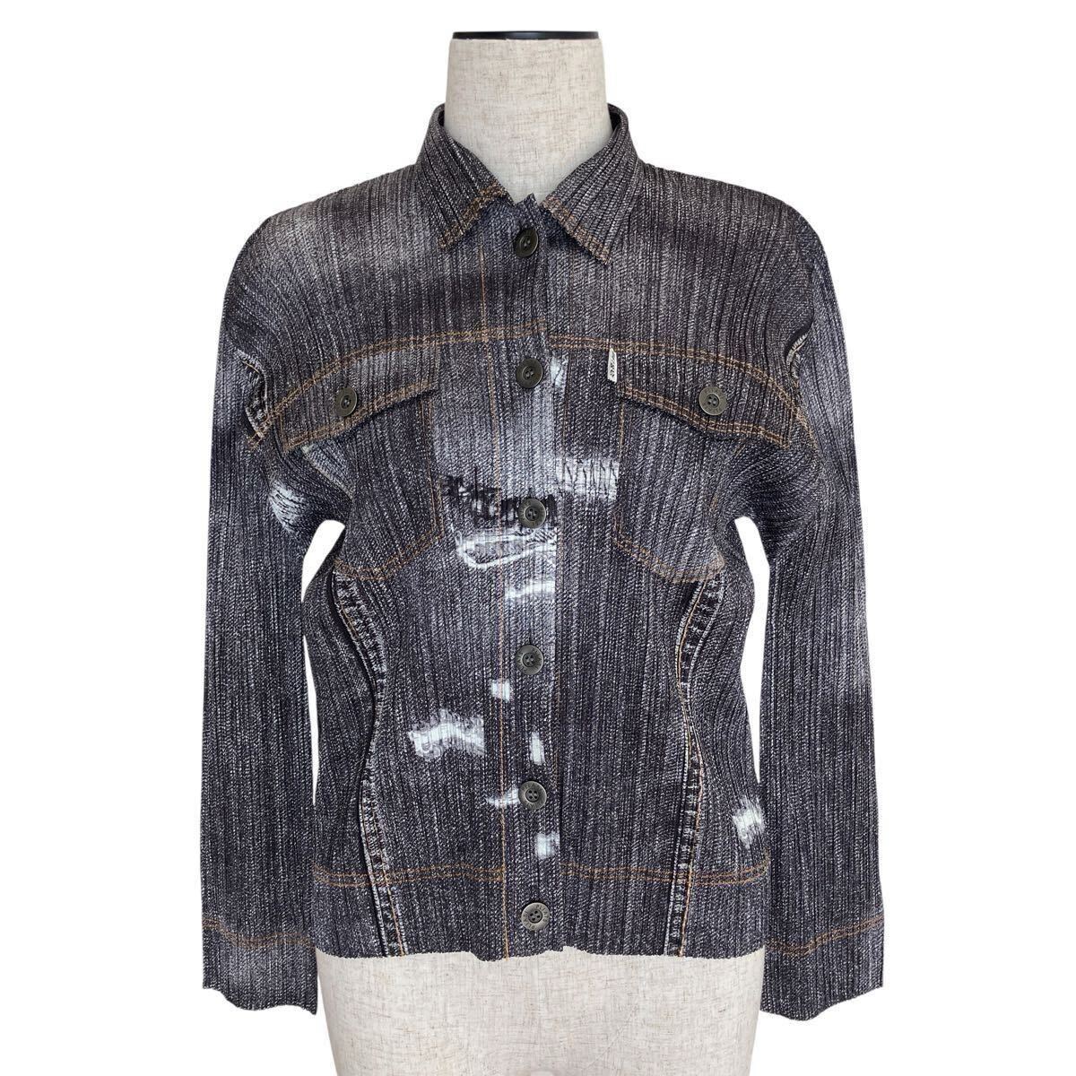 PLEATS PLEASE ISSEY MIYAKE プリーツプリーズ イッセイミヤケ ジャケット シャツ デニム レディース 2拍卖