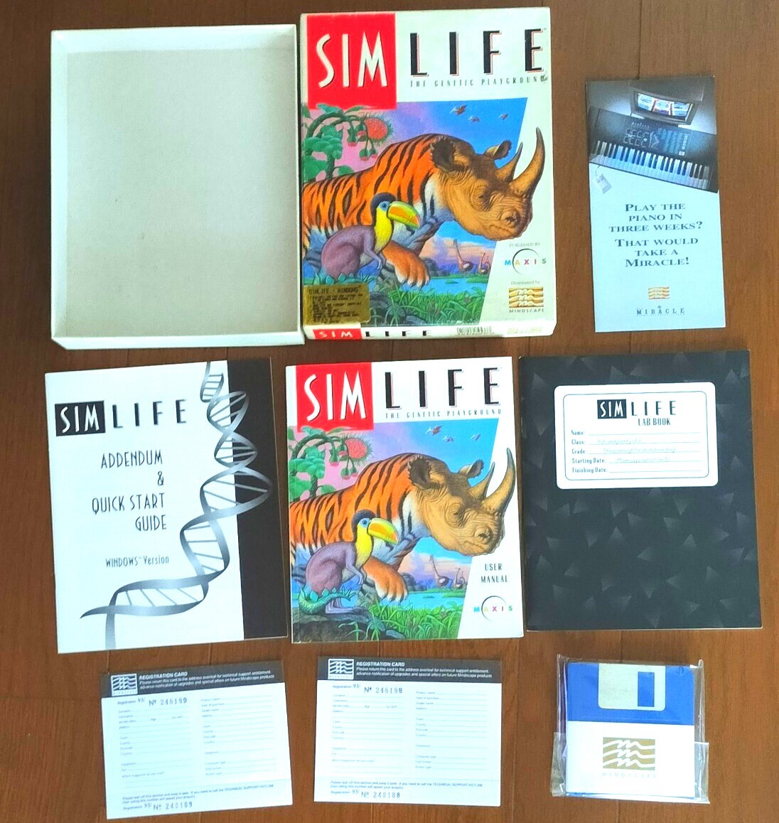 シムライフ シムシティ SIMCITY 番外編 箱説明書 セット まとめ SimLife The Genetic Playground Windows DOS/V PCゲーム フロッピー 2枚組拍卖