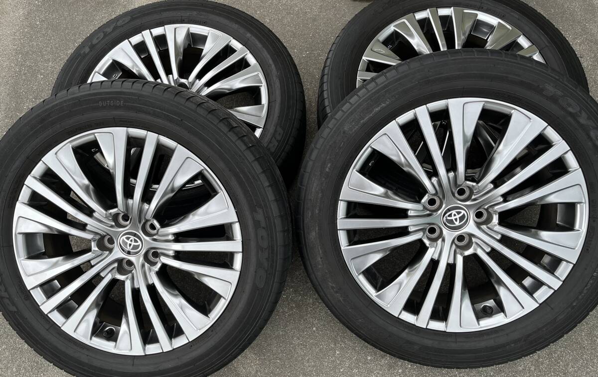 TOYOTA トヨタ ハリアー 80系 19インチ 19×7J 225/55R19 タイヤ ホイール 4本セット 保管品 注目99円スタート拍卖