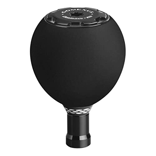 38mm ブラックシルバー ゴメクサス E38 リールハンドルノブ EVA製 ラウンド型 ノブ 38mm ダイワ (Daiwa) 拍卖