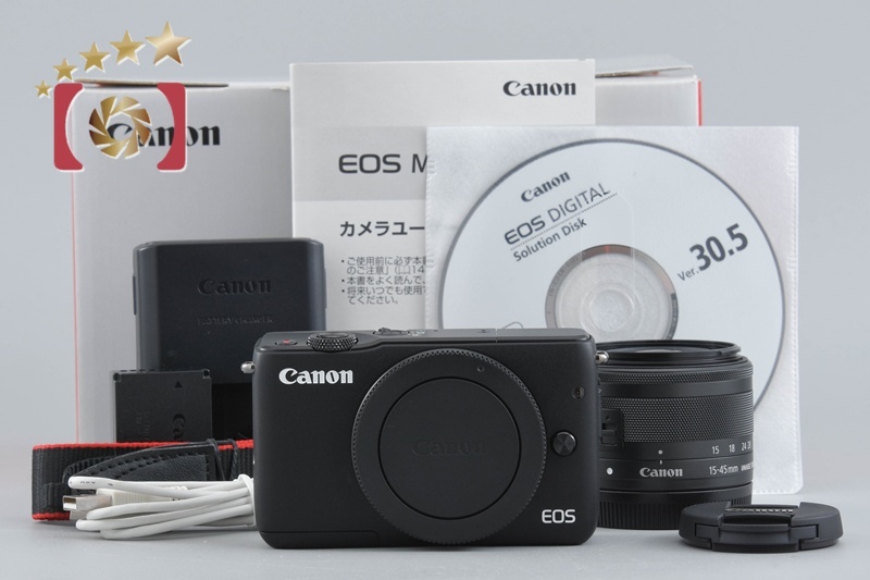 【中古】Canon キヤノン EOS M10 EF-M 15-45 IS STM レンズキット ブラック 元箱付き拍卖