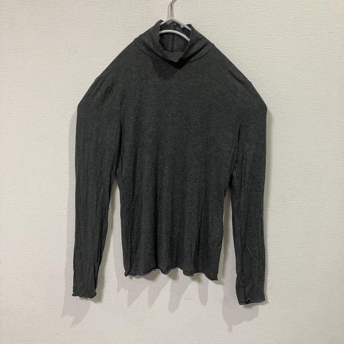 ◎ アルマーニ コレッツィオーニ ARMANI COLLEZIONI 長袖 ハイネック インナー 40サイズ イタリア製 ビスコース 6XMM61 MJKZZ拍卖