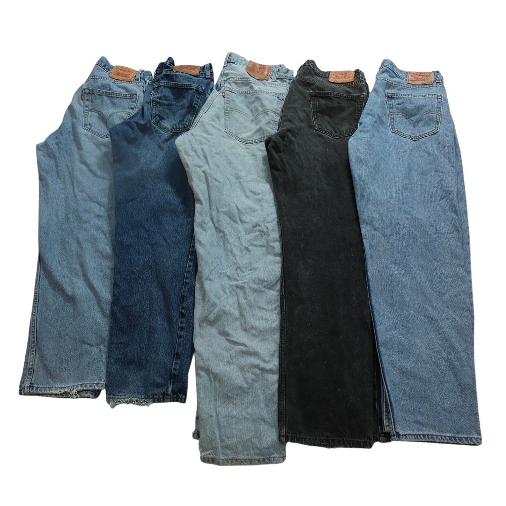 【訳あり】 古着卸 まとめ売り リーバイス 550・560 デニムパンツ 16枚セット ( メンズ ) ワイド リラックス ブラック 中古 古着 WA8641拍卖
