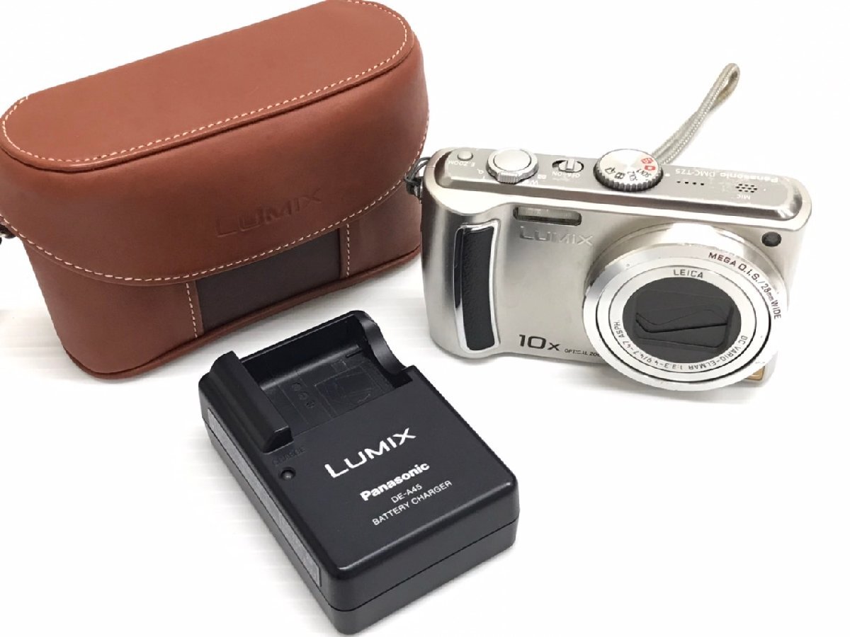 Panasonic パナソニック LUMIX ルミックス DMC-TZ5 デジカメ カメラ シルバー ケース・バッテリー・充電器付 通電確認済拍卖