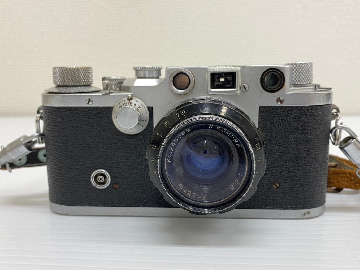 動作未確認 Leica ライカ レンジファインダー カメラ バルナック型 W.komura コムラ― F:35mm オールドレンズ 社外収納ケース付 拍卖
