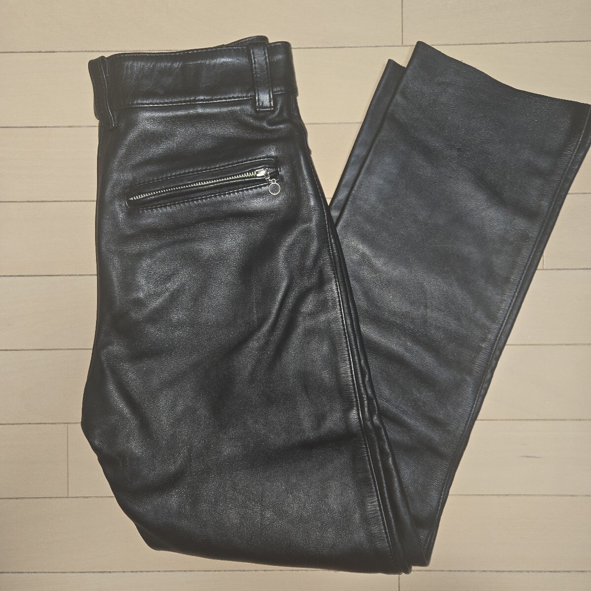 unknown レザーパンツ ブラック size30 牛革 ライダース拍卖