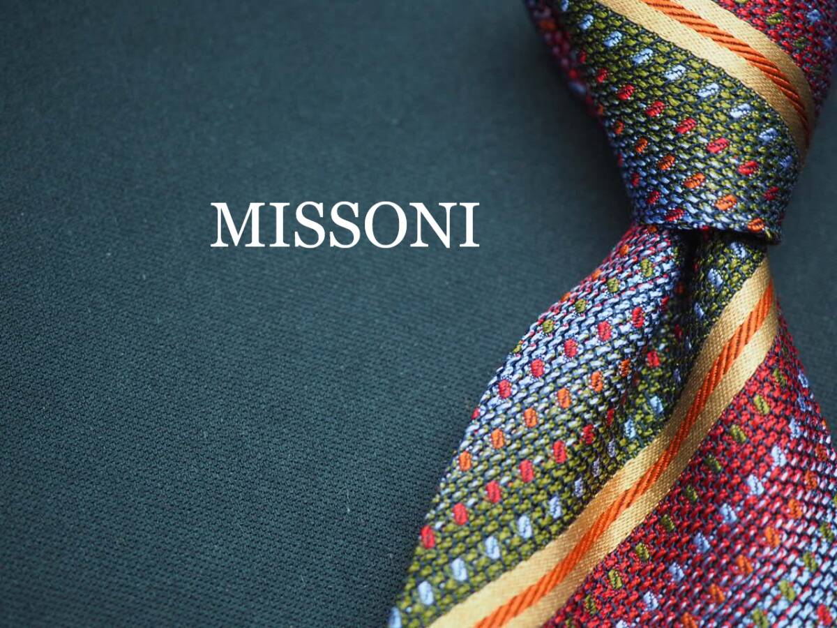 美品【MISSONI ミッソーニ】 J 1733 SILK ブランド ネクタイ 古着 良品 転売 仕入拍卖