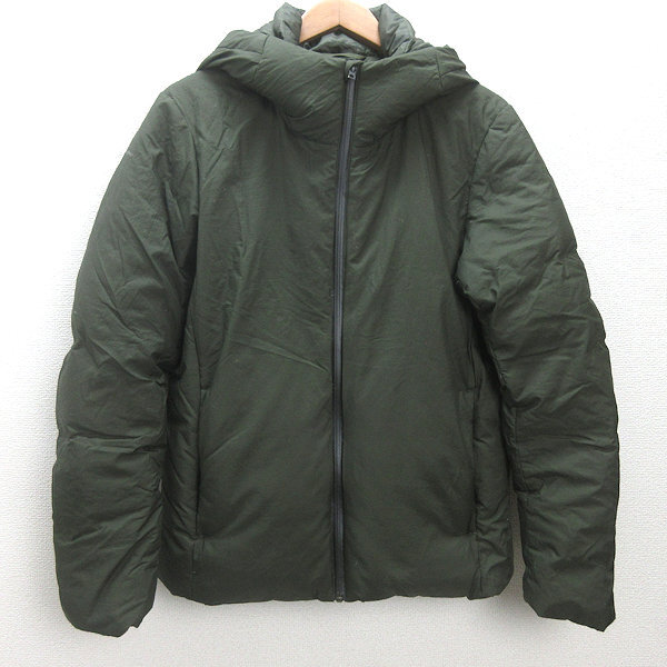 g■ユニクロ/UNIQLO シームレスダウンジャケット/311-409330【M】緑/men's/H65【中古】■拍卖