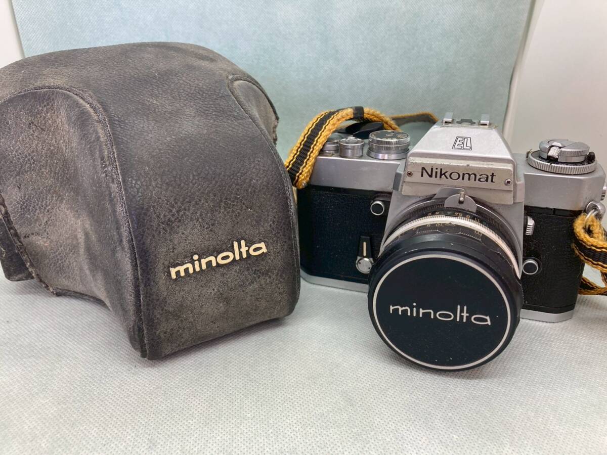 Nikomat EL Nikon ニコン ニコマート フィルム一眼レフカメラ ブラック 黒 シルバー 銀 NIKKOR-H 1:2 f=50mm 動作未確認 現状品拍卖