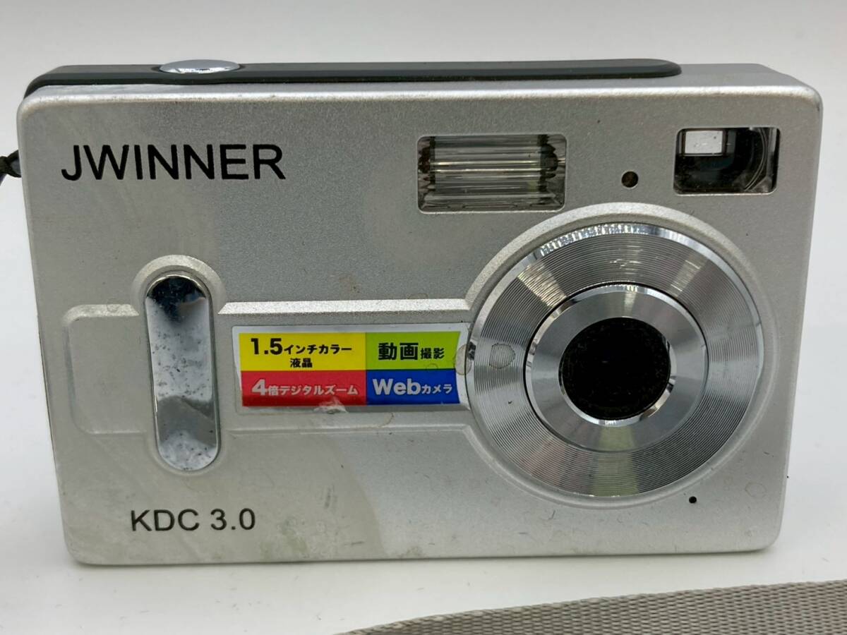 JWINNER KDC 3.0 コンパクトデジタルカメラ デジカメ シルバー 銀 電池蓋開かず 動作未確認 現状品拍卖