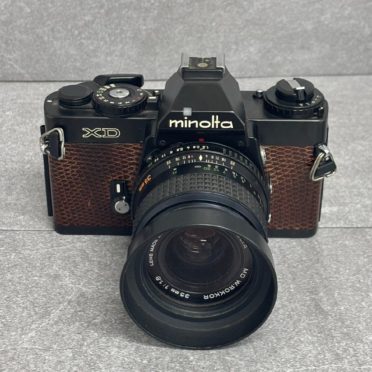 NK5392 MINOLTA ミノルタ XD トカゲ革 フィルム一眼レフカメラ 現状渡し 中古 ジャンク品拍卖