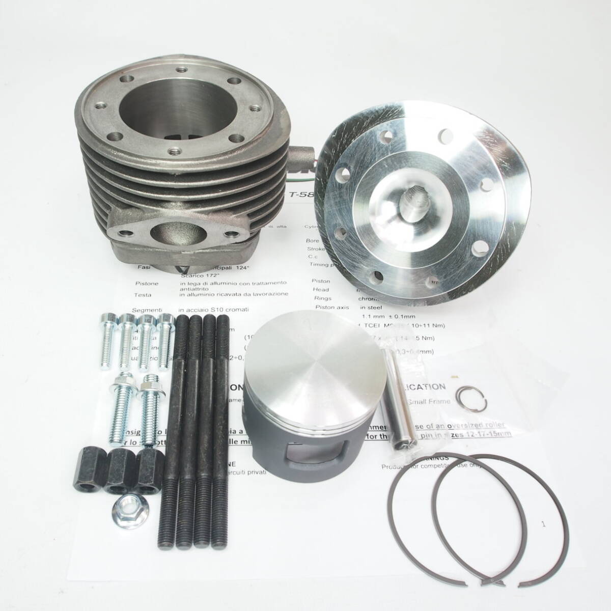 Cylinder -VMC T-58 - 114 cc 58mm stroke=43mm cast iron- Vespa 50s PK50 ベスパ シリンダーキット ボアアップ 管SCVMC5171拍卖