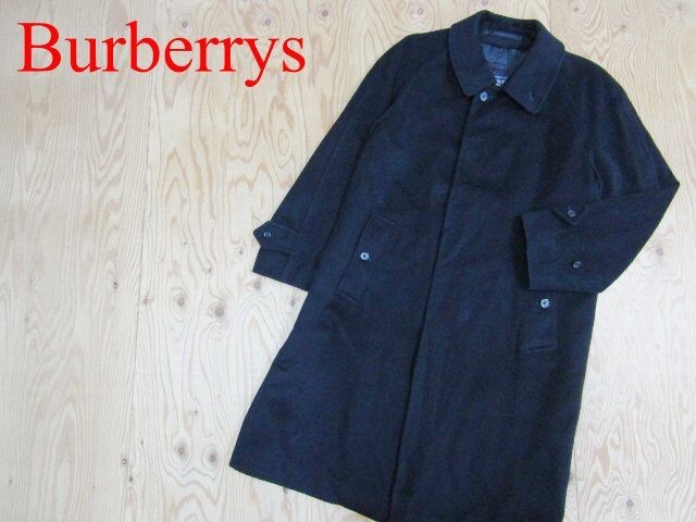 ★バーバリー Burberry★メンズ カシミヤ100% ウールステンカラーコート ネイビー イングランド製★R80614026B拍卖