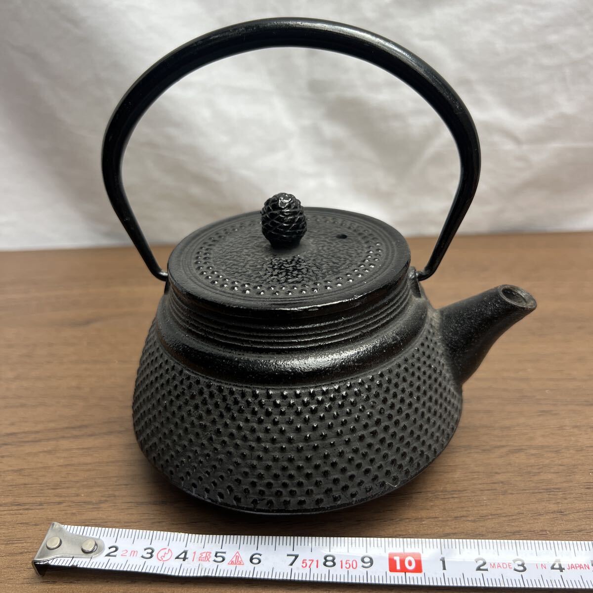 南部鉄器 小型 鉄瓶 霰 あられ アンティーク 未使用 拍卖