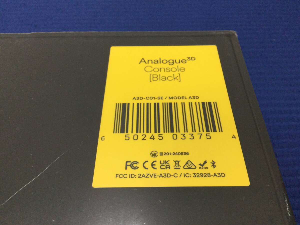 【GB4714/80/0】新品未開封★Analogue 3D Console 本体セット★ブラック★Model:A3D★Nintendo64 互換機★N64★アナログ3D★コンソール★拍卖