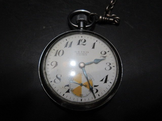 20 SEIKO PRECISION 日本電信電話公社 手巻き 懐中時計 Second Setting Diaflex 稼動品 ジャンク拍卖