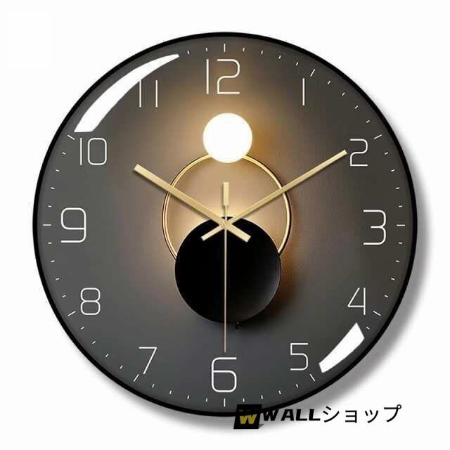 壁掛け時計 掛け時計 時計 連続秒針 木製 おしゃれ 北欧 レトロ 静音 デジタル お洒落 プレゼント インテリア飾り 30CM拍卖