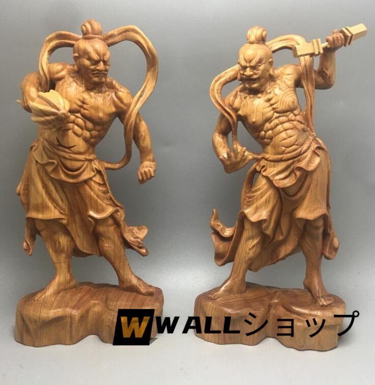 仏像 木彫 2点セット 仁王像 金剛力士像拍卖