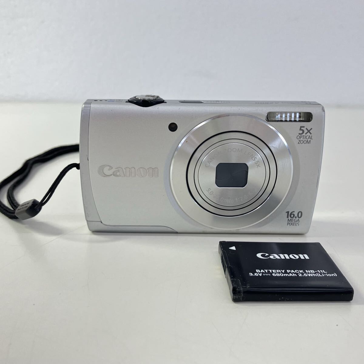坂2606-1303 Canon PC1899 デジカメ キャノン コンパクトデジタルカメラ シルバー Powershot A2600 通電確認済み拍卖