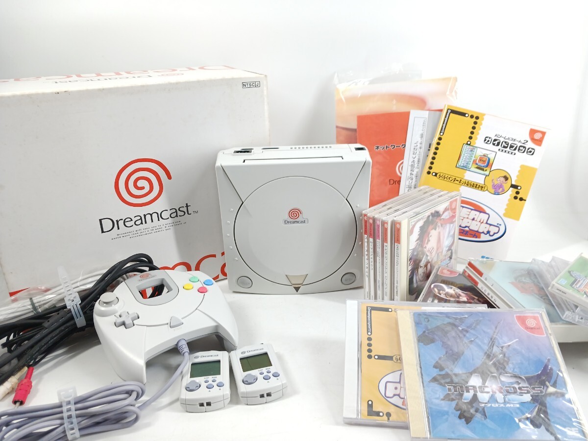 20933-04★SEGA Dreamcast セガドリームキャスト 本体 HKT-3000 ソフト14点セット通電確認済み ジョジョ/バーチャファイター★拍卖