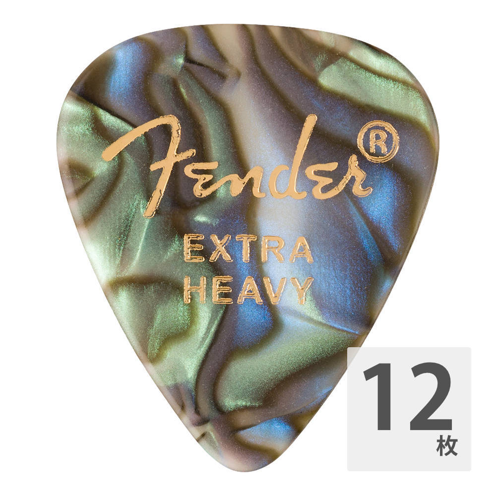 フェンダー ギターピック 12枚 セット エクストラヘビー 351 Shape Premium Picks Extra Heavy Abalone Fender拍卖