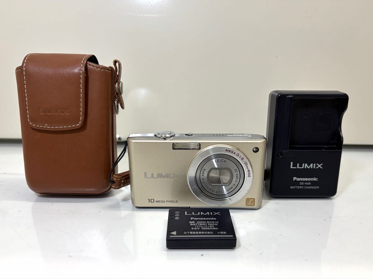 k【1円スタート】パナソニック Panasonic コンパクトデジタルカメラ LUMIX グロスゴールド DMC-FX35 デジカメ デジタルカメラ拍卖