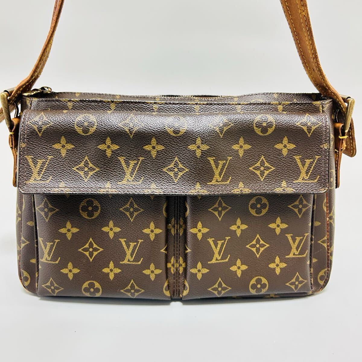 1円 LOUIS VUITTON ルイヴィトン ヴィバシテGM アクセサリーポーチ ハンドバッグ ショルダーバッグ モノグラム M51163正規品本物拍卖