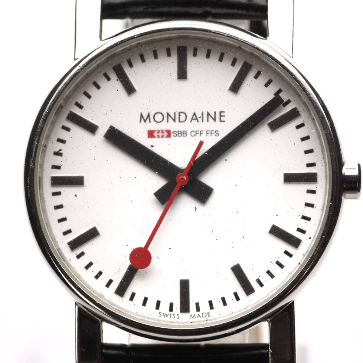 レア MONDAINE モンディーン メンズ 腕時計 スイス製 グレッシャーエクスプレス75周年記念モデル 2005年製 ヴィンテージ 新品ベルト拍卖