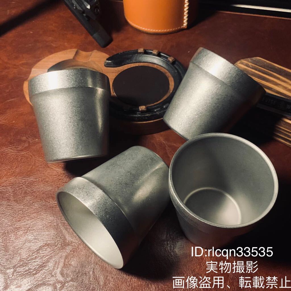 超高品質 二重壁の真空断熱 コーヒーカップ マグカップ 4個セット ステンレス保温保冷 アウトドア 登山 キャンプ 調理器具 180ml 64g拍卖